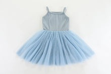 Load image into Gallery viewer, MaMer Valentina Party Tutu Dress - Blue Silver Dots
