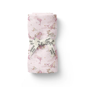 Confetti Kidz Organic Muslin Swaddle - Whimsical Whale