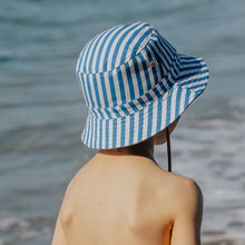 Load image into Gallery viewer, Crywolf Reversible Bucket Hat - Deep Sea Stripe
