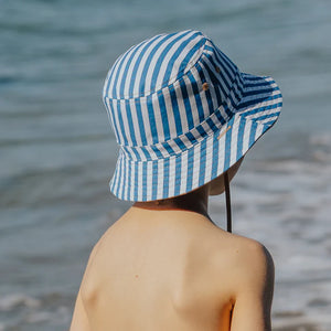 Crywolf Reversible Bucket Hat - Deep Sea Stripe