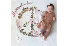 Load image into Gallery viewer, Lulujo Baby’s First Year Milestone Cards and Blanket Set - All You Need Is Love
