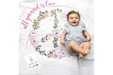 Load image into Gallery viewer, Lulujo Baby’s First Year Milestone Cards and Blanket Set - All You Need Is Love
