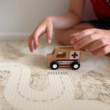 Load image into Gallery viewer, Moover Mini Ambulance Wooden Truck
