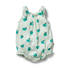 Load image into Gallery viewer, Wilson &amp; Frenchy Organic Organic Crinkle Playsuit - Apple Papple
