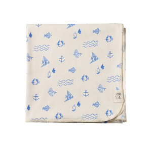 Nature Baby Organic Cotton Wrap - Atlantic Print