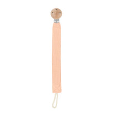 Load image into Gallery viewer, Playground 100% Cotton &amp; Beechwood Pacifier Clip - Choose your colour
