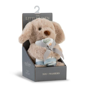 The Little Linen Company Plush Toy & Washers - Barklife Dog