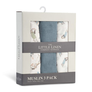 The Little Linen Company Muslin Wrap 3 Pack - Barklife Dog