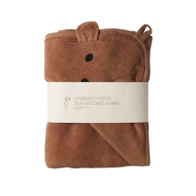 Load image into Gallery viewer, Nature Baby Organic Cotton Hooded Bath Towel - Bear
