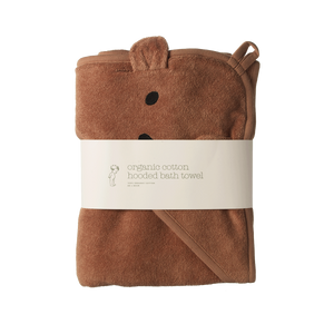 Nature Baby Organic Cotton Hooded Bath Towel - Bear