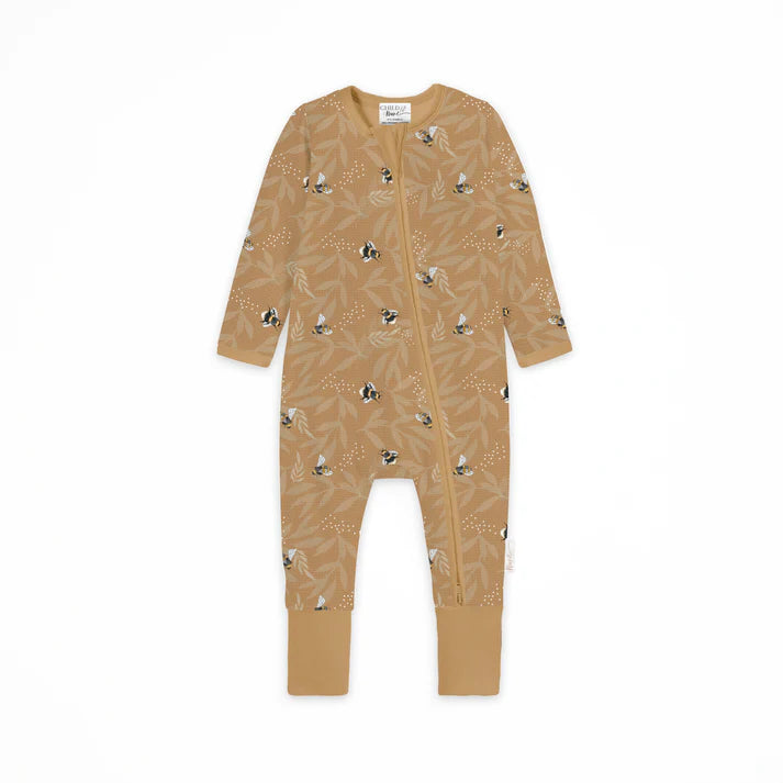 Child of Mine Organic Zipsuit - Bumble Bees