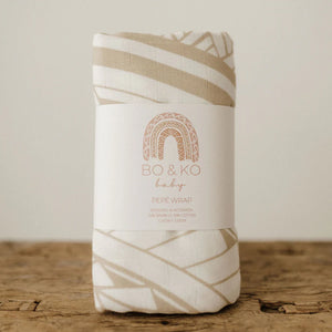 BO & KO Baby Pacific Island Pepe Wrap - Beige