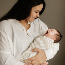 Load image into Gallery viewer, BO &amp; KO Baby Pacific Island Pepe Wrap - Beige
