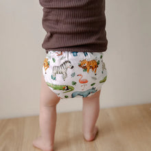 Load image into Gallery viewer, Bear &amp; Moo Reusable OSFM Cloth Nappy - Zoo Babies
