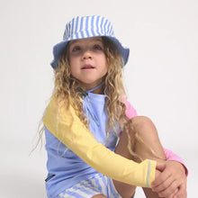 Load image into Gallery viewer, Crywolf Reversible Bucket Hat - Sky Blue Stripe
