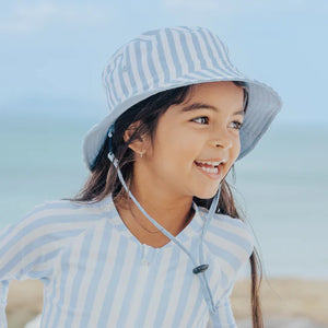 Crywolf Reversible Bucket Hat - Sky Blue Stripe