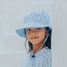 Load image into Gallery viewer, Crywolf Reversible Bucket Hat - Sky Blue Stripe
