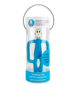 Matchstick Monkey Teething Toy and Gel Applicator - Blue