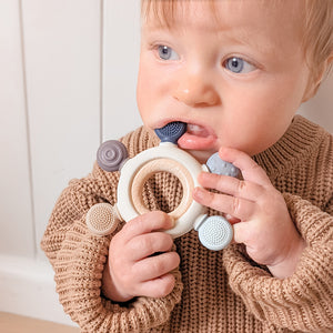 Playground Silicone Multi-Surface Teething Wheel - Choose your colour