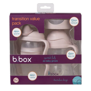 b.box Transition Value Pack - Blush - Switch lids as baby grows