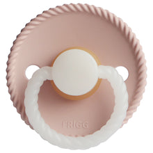 Load image into Gallery viewer, Frigg Rope Latex Pacifier 2 pack - Blush Night (GLOW IN THE DARK)
