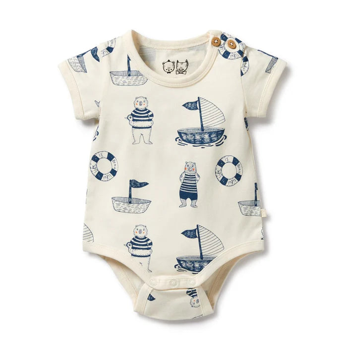 Wilson & Frenchy Organic Bodysuit - Nautical Bear