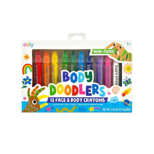 Load image into Gallery viewer, Ooly BODY Doodlers Face &amp; Body Crayons - Set of 12
