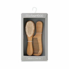 Load image into Gallery viewer, Little Bamboo Brush &amp; Comb Set
