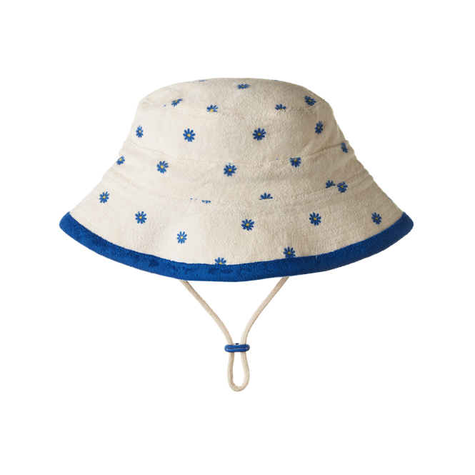 Nature Baby Bucket  Cotton Terry Sunhat - Daisy Daze Print size 1