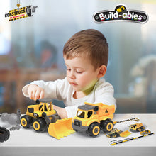 Load image into Gallery viewer, Build-ables Building Site Vehicles 2 n 1 Set
