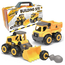 Load image into Gallery viewer, Build-ables Building Site Vehicles 2 n 1 Set
