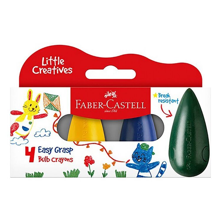 Faber-Castell Little Creatives Easy Grasp Bulb Crayons 4 pack