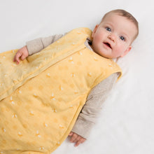 Load image into Gallery viewer, Woolbabe Duvet Weight Front Zip Sleeping Bag - Buttercup Bees
