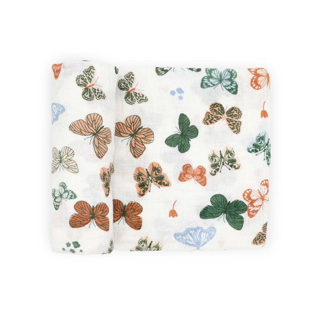 Little Unicorn Cotton Muslin Swaddle - Butterflies