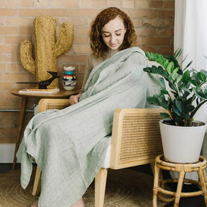Little Unicorn Cotton Muslin Swaddle - Cactus Lines