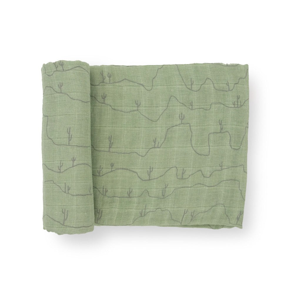 Little Unicorn Cotton Muslin Swaddle - Cactus Lines