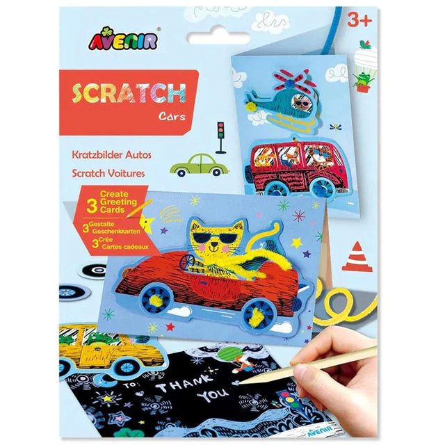 Avenir Scratch Greeting Cards - Car