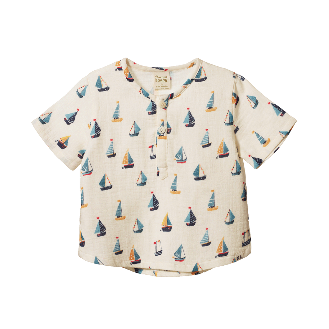 Nature Baby Caravan Shirt Muslin - Regatta