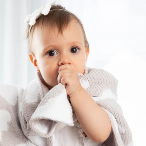 Living Textiles Chenille Baby Blanket - Grey Clouds