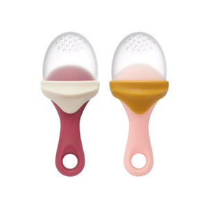 Boon Pulp Silicone Feeder 2 pack - Pink/Coral