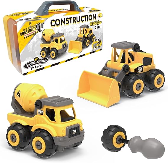 Build-ables Construction Vehicles 2 n 1 Set