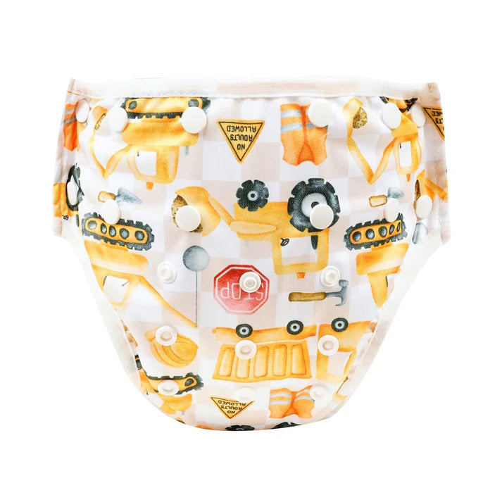 Bear & Moo Swim Nappy - Stop for Construction