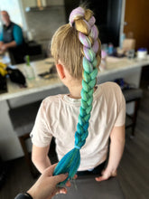 Load image into Gallery viewer, The Neon Mermaid - Cool Waters - Straight Ponytail
