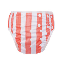 Load image into Gallery viewer, Bear &amp; Moo Swim Nappy - Coral Stripe
