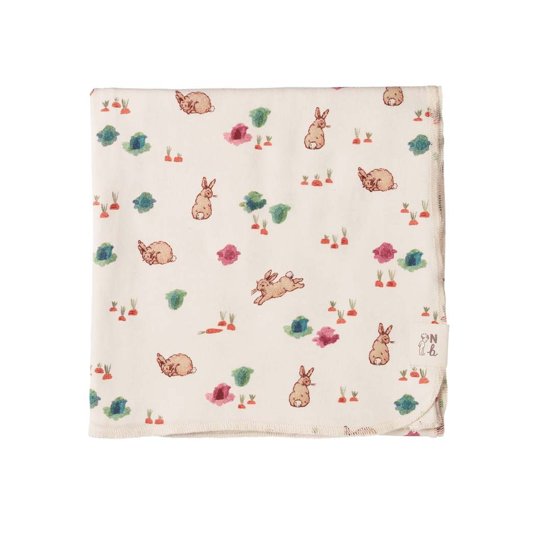 Nature Baby Cotton Wrap - Country Bunny