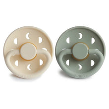 Load image into Gallery viewer, Frigg Silicone Pacifier 2 pack - Moon Phase - Cream/Sage
