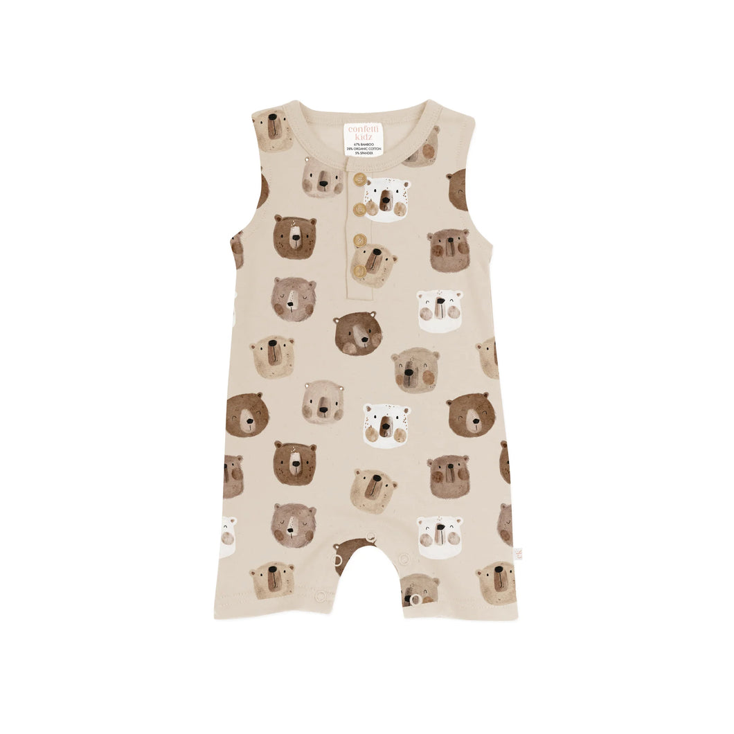 Confetti Kidz Baby Sleeveless Romper - Beary Cute