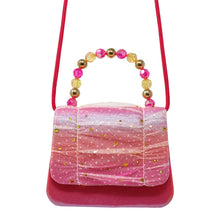 Load image into Gallery viewer, Pink Poppy Butterfly Ruched Sparkle Handbag
