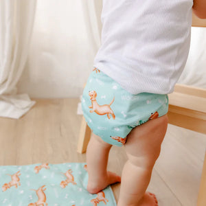 Bear & Moo Reusable OSFM Cloth Nappy - Dashing Dachshund