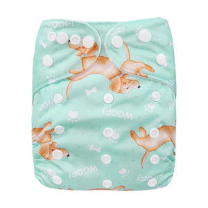 Bear & Moo Reusable OSFM Cloth Nappy - Dashing Dachshund